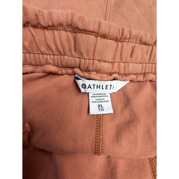 Athleta Farallon Skirt Peach Color Tie Waist‎ Cotton Knit Pockets Skort Xl - Picture 3 of 6